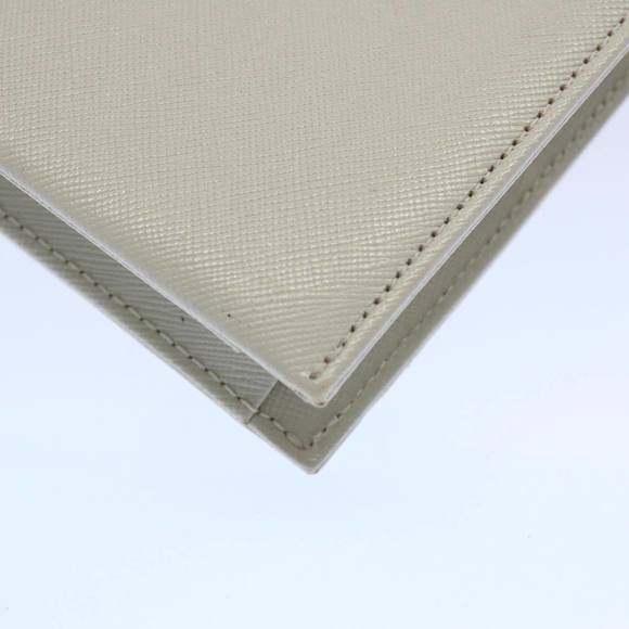 SAINT LAURENT Clutch Bag Leather White Auth ar11120 - Picture 10 of 16